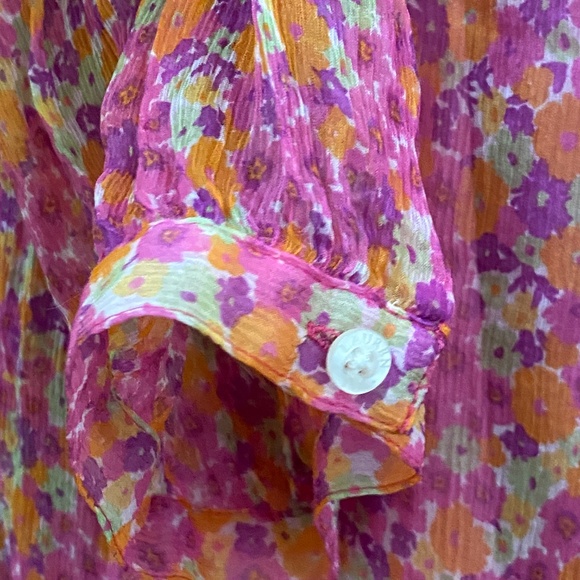 Ralph Lauren Floral Silk Crepe Blouse with camisole Sz 1X - Picture 7 of 7